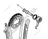 Camshaft chain tensioner O-ring axle (14) Honda XR350R, XL350R, XR500R, XR600R, XL600R, XL600LM, NX650
